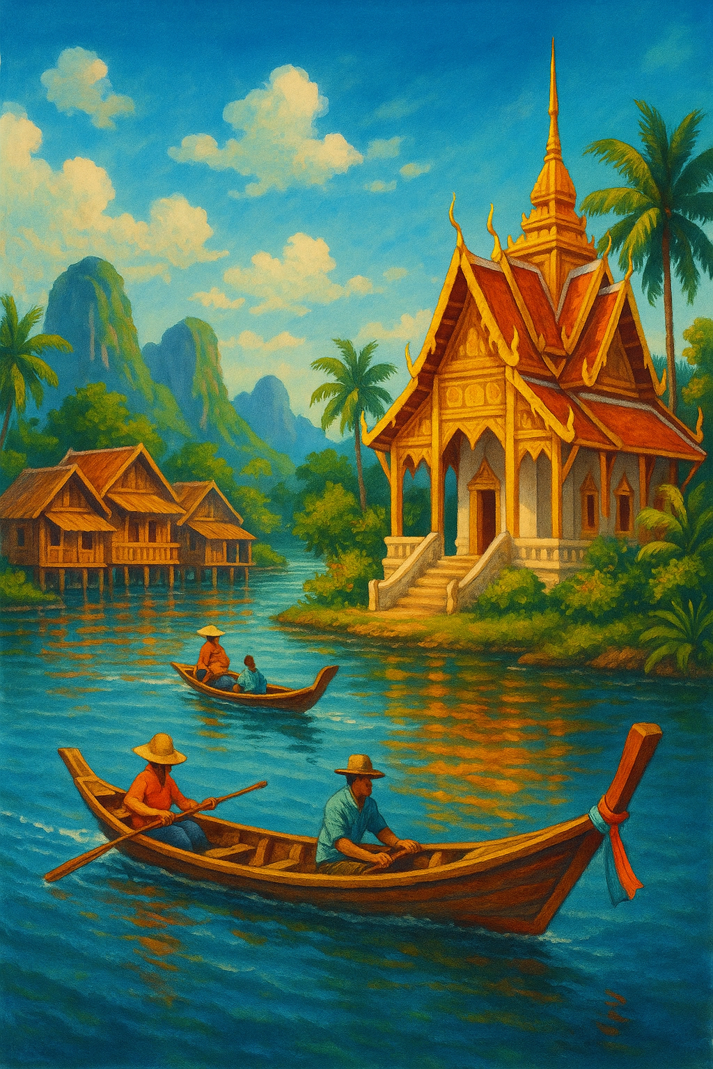 태국의 풍경을 그린 이미지