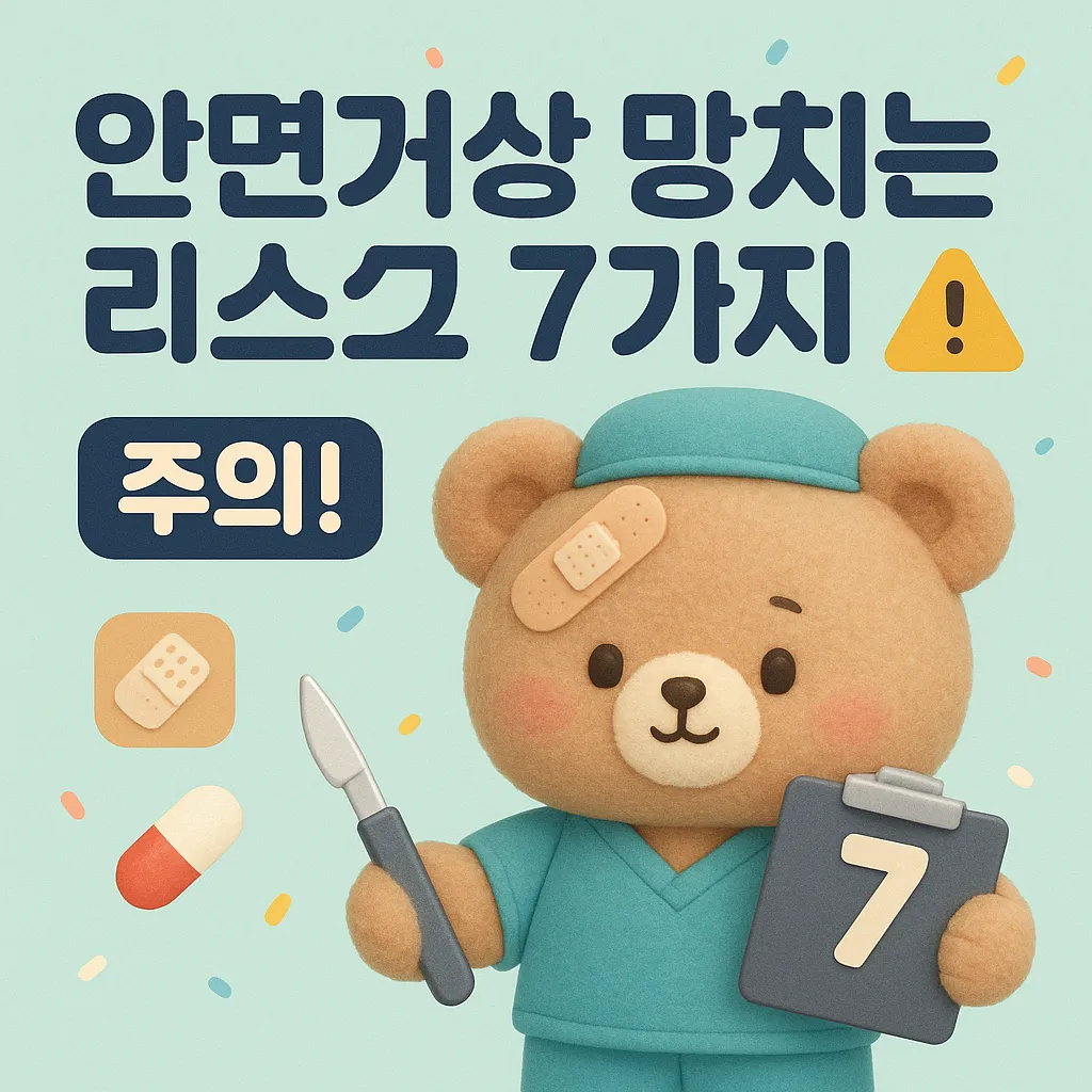 안면거상 망치는 7가지 리스크, 수술 전 필독!