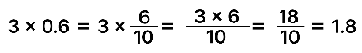 3과 0.6의 곱을 분수를 이용해 풀이함.