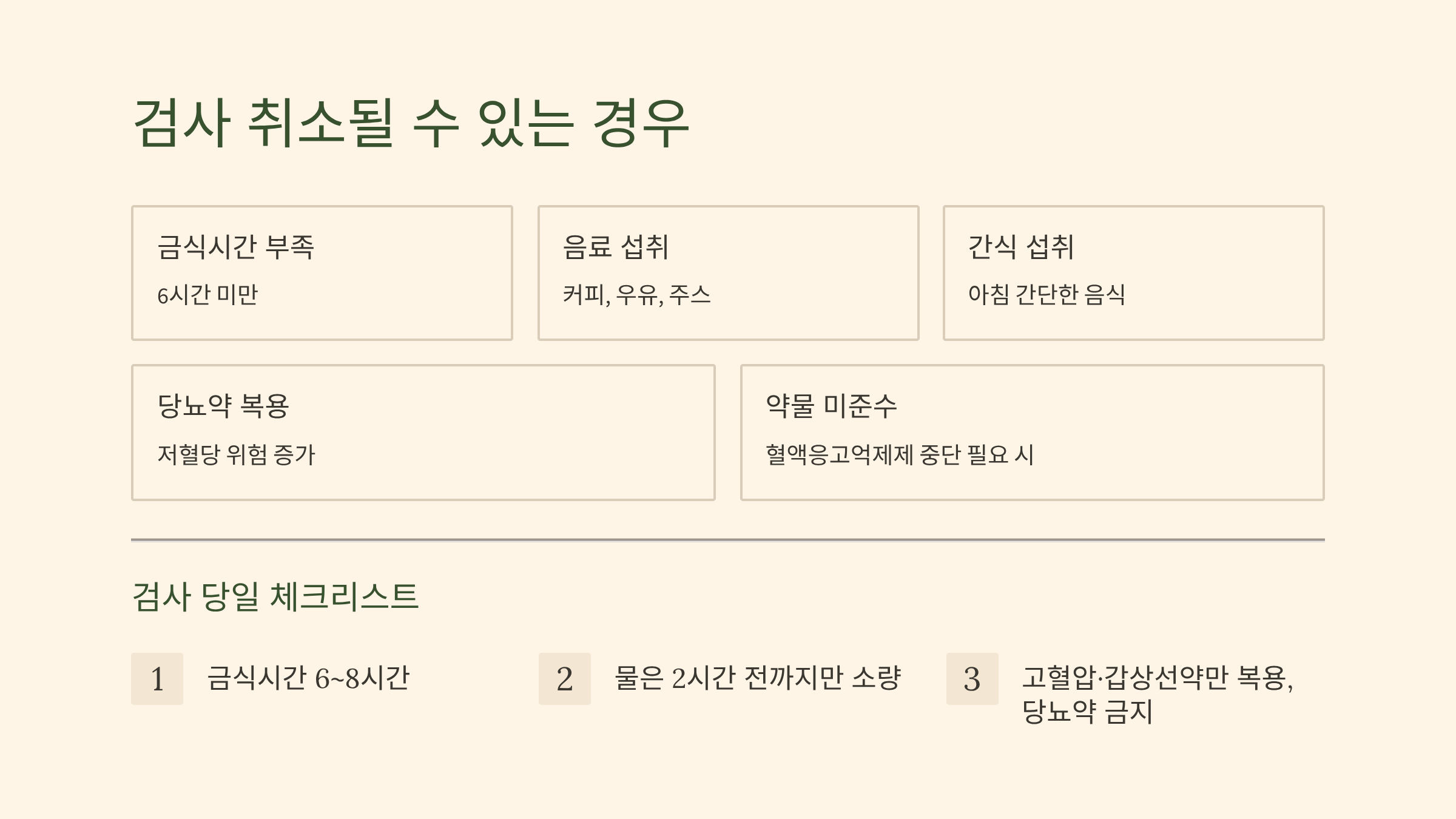 위내시경 검사 금식 실패