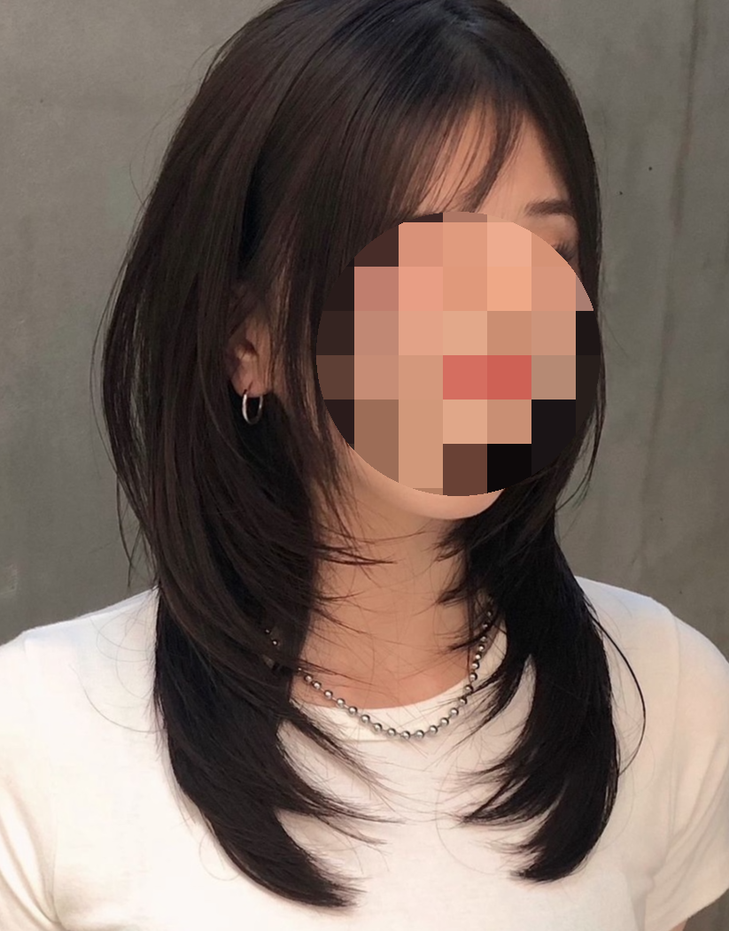 중단발 레이어드컷의 장점, 얼굴형 보완하기