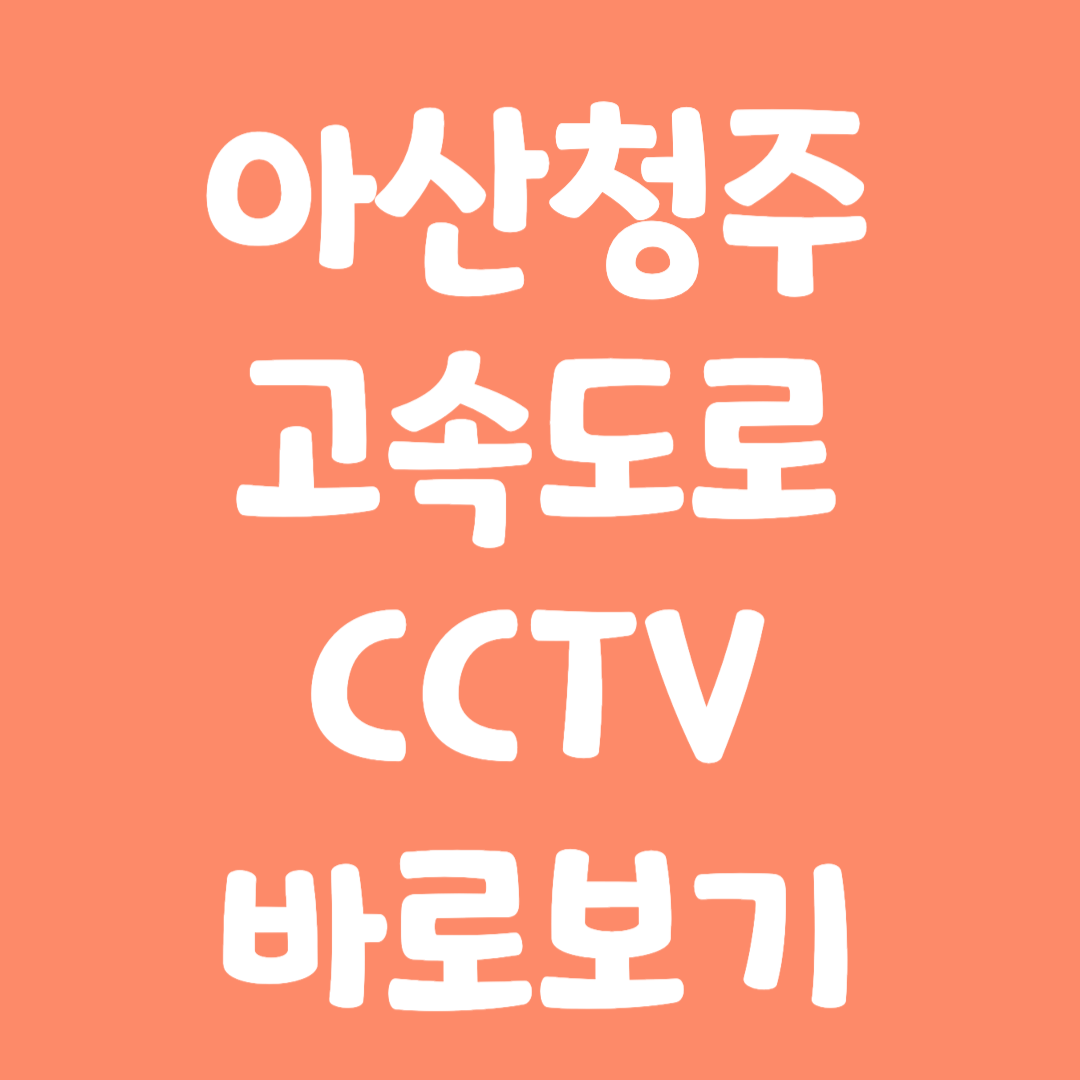 실시간 아산청주 고속도로 CCTV 바로보기