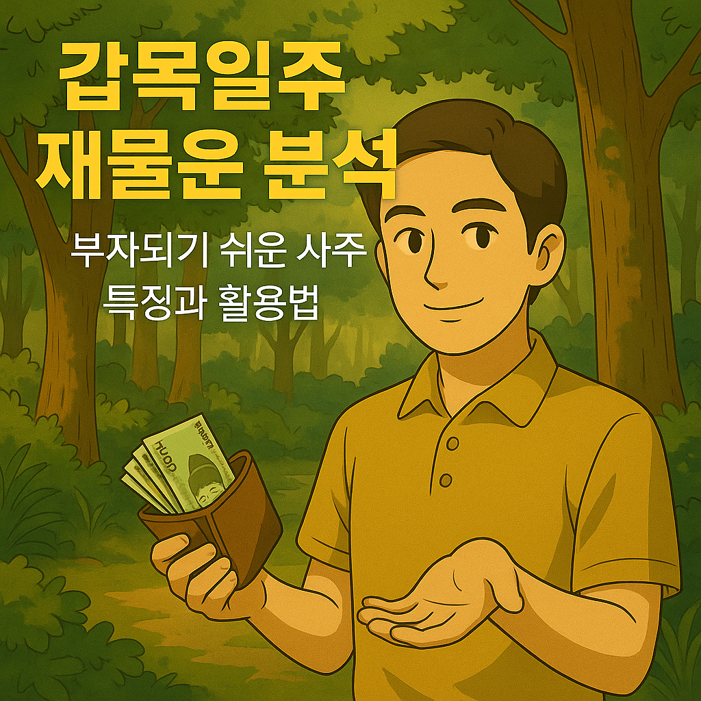 갑목일주 재물운 분석｜부자되기 쉬운 사주 특징과 활용법