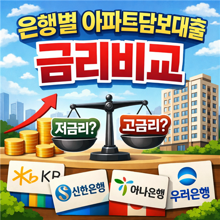 은행별 아파트담보대출 금리비교