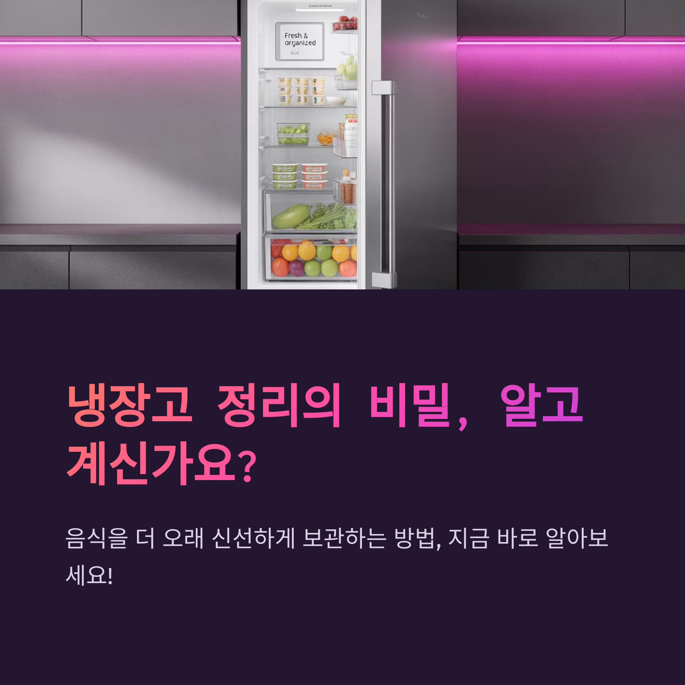 냉장고 음식보관법, 신선하게 오래 두는 최고의 정리 비법