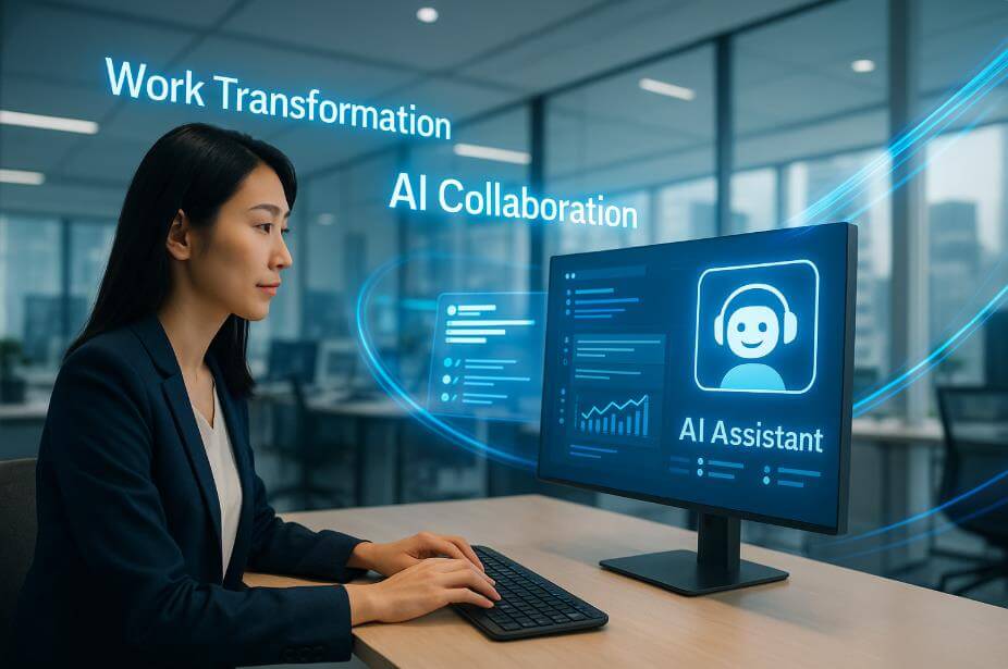 사람과 AI가 협업하며 새로운 일 방식이 형성되는 장면