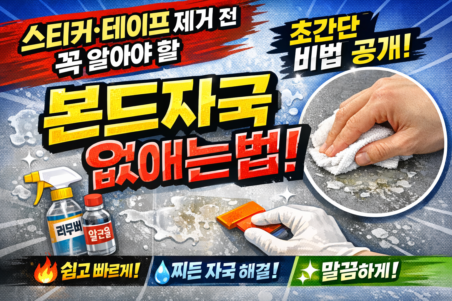 본드자국 없애는법