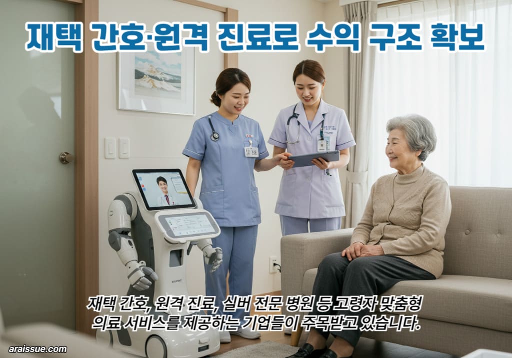 정부 지원 확대와 고령 인구 증가로 인해 관련 수요가 급증하고 있으며, 특히 인공지능이나 로봇 기술을 접목한 의료 서비스는 새로운 시장을 열고 있어요.