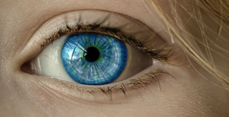 파랑색 눈동자를 가진 눈