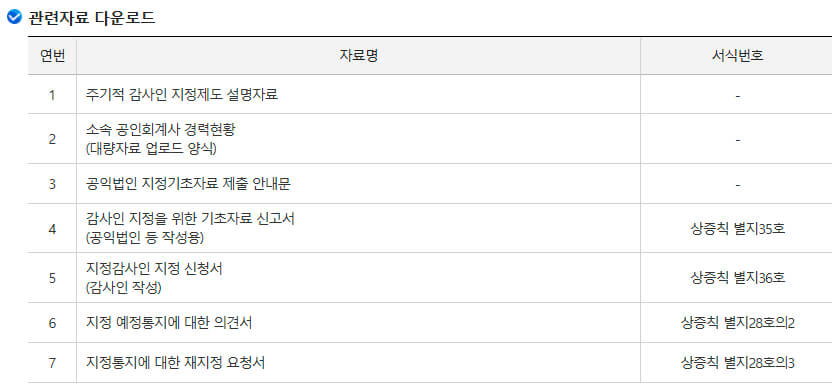 공익법인 주기적 감사인 지정제도 관련자료