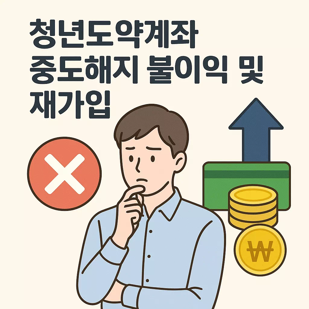 청년도약계좌 중도해지 불이익 및 재가입
