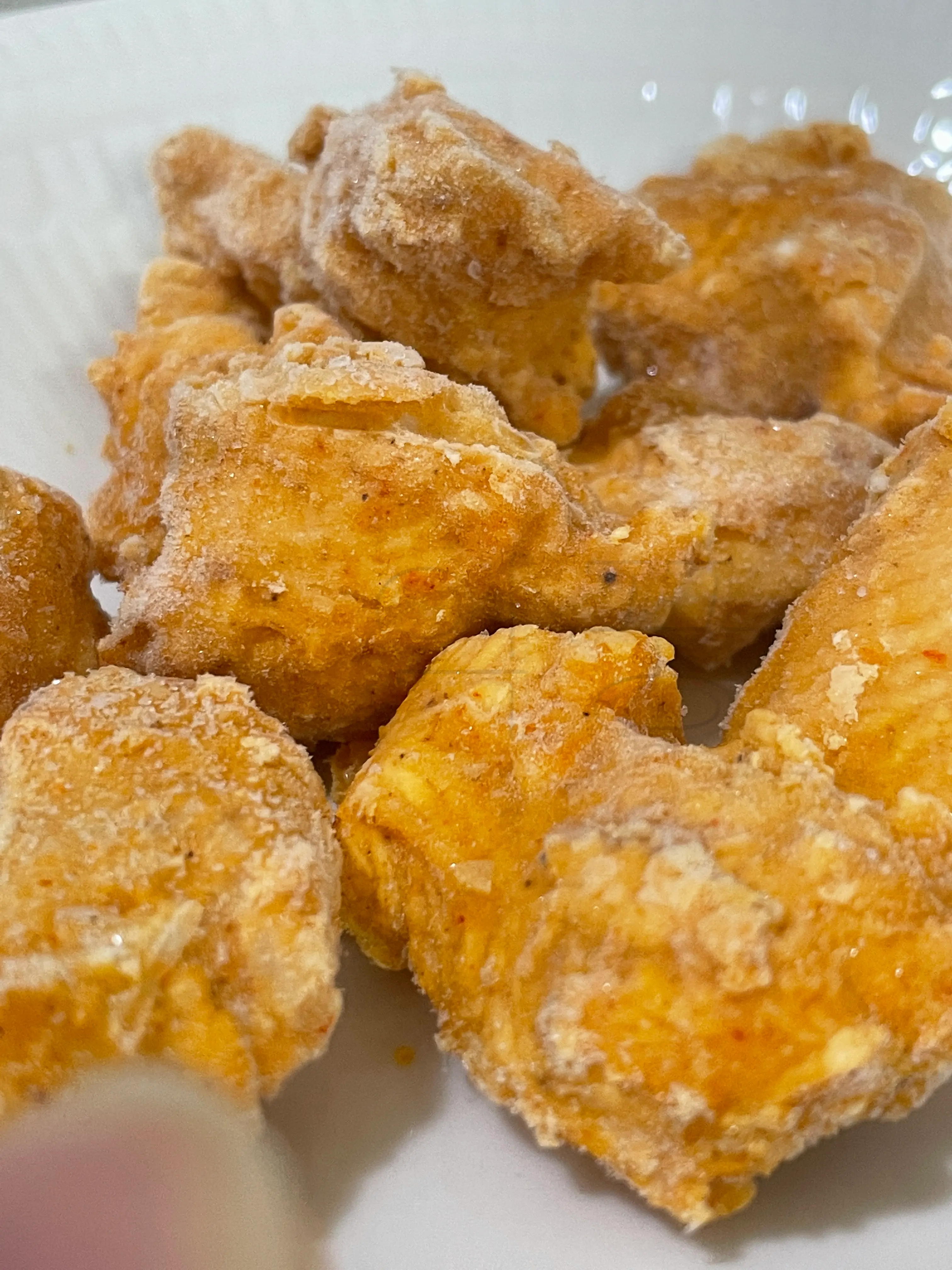 한입 닭가슴살 냉동상태 사진