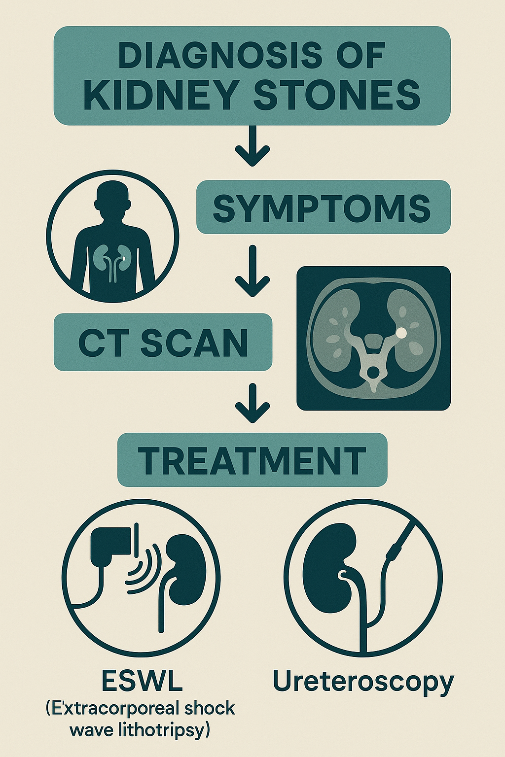 CT 촬영, 체외충격파쇄석술 등 요로결석 진단 및 치료 방법