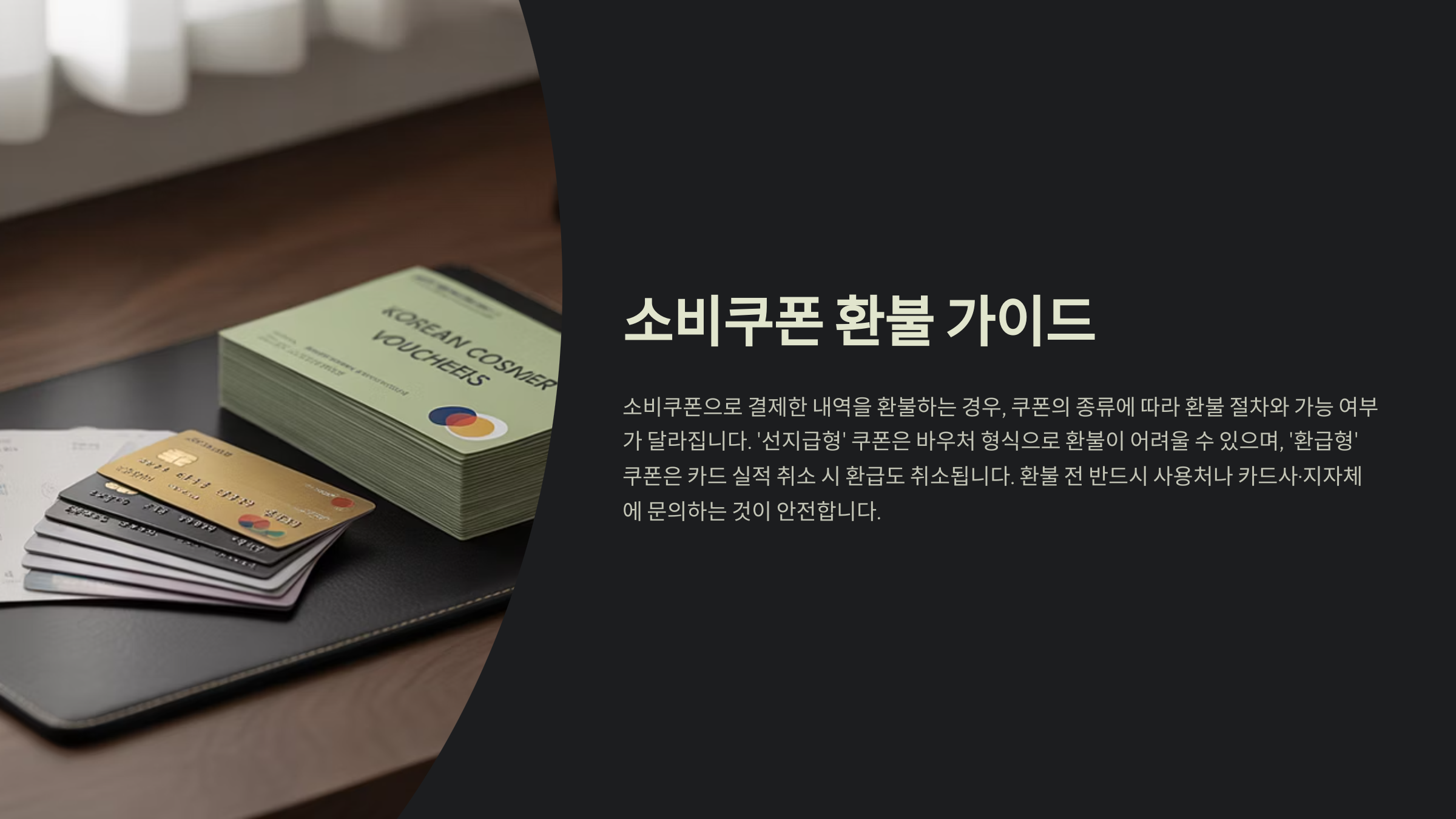 소비쿠폰 환불 가능 여부 개요