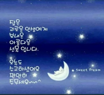 밤 인사 이미지 20개 따뜻한 말 한마디 전하세요 정리_13