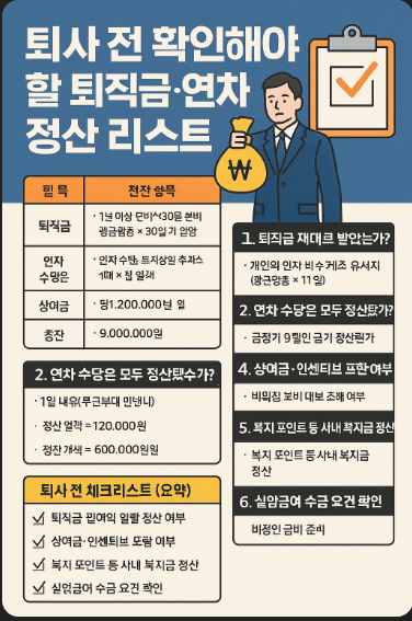 퇴직 체크리스트