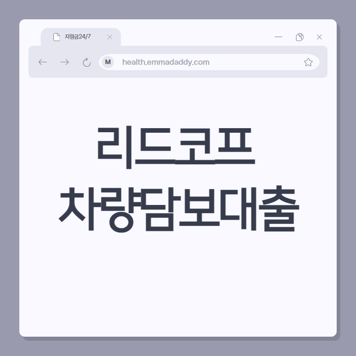 리드코프 차량담보대출 01