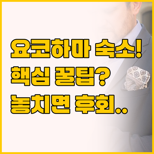 당신의 여행 스타일을 완성하는 요코하..