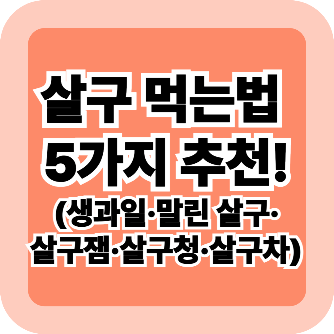 살구 먹는법 5가지 추천! 생과일·말린 살구·살구잼·살구청·살구차로 즐기는 여름 건강 레시피