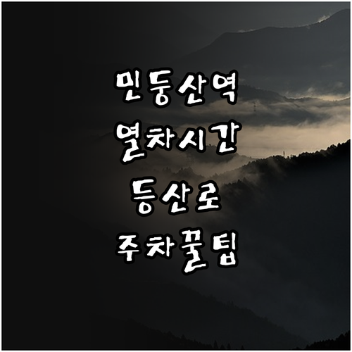 민둥산역 열차 시간표 확인 등산로 입..