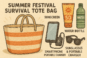 축제를 가기 위해 준비하는 가방 웹툰 이미지