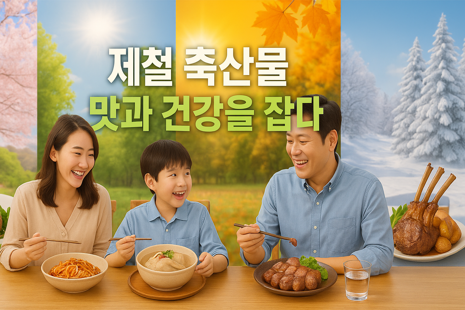 사계절 제철 축산물 식탁