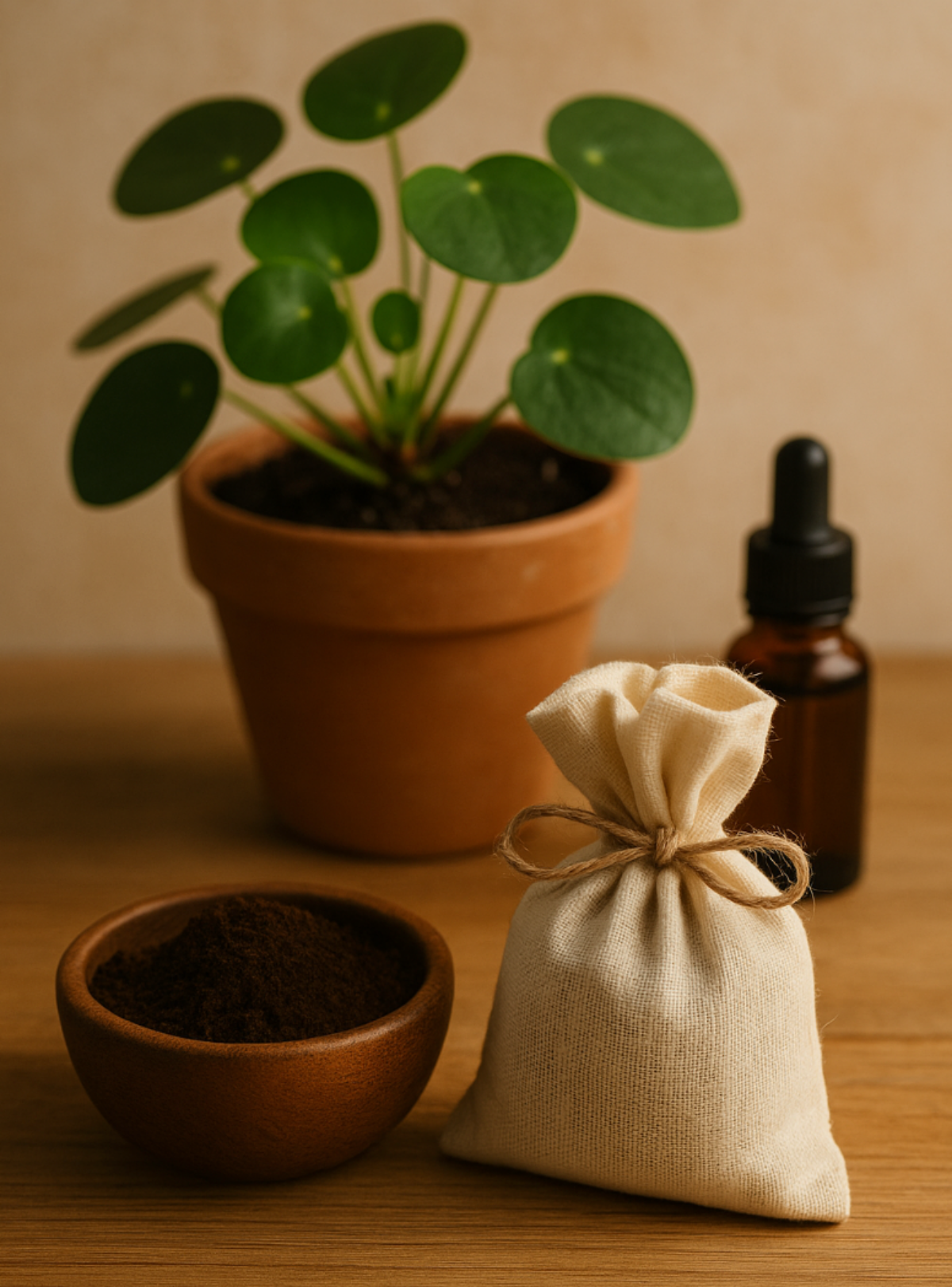 커피박 방향제와 식물, 재활용을 활용한 감성 인테리어 소품