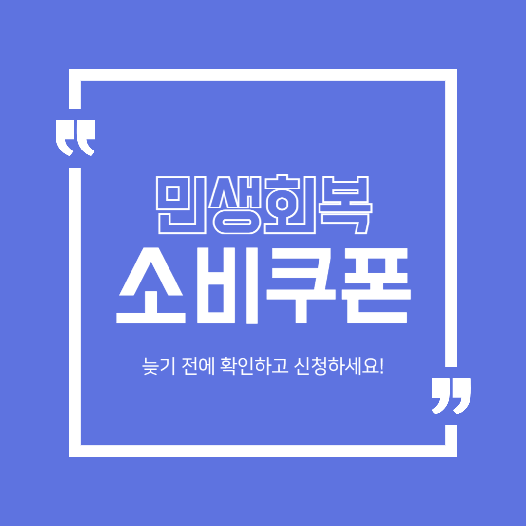 민생회복 소비쿠폰