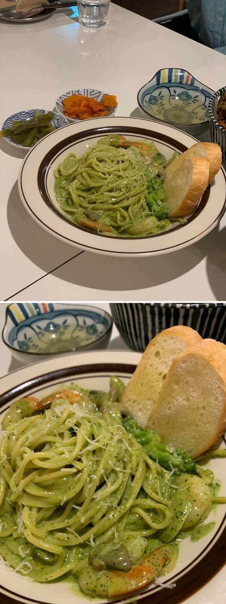 바질 새우 크림 파스타