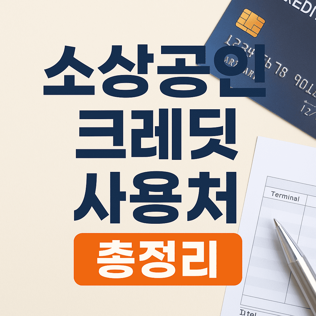 소상공인 크레딧 사용처 총정리|사용 가능 vs 사용 불가 항목