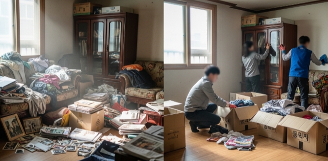 괴산 고독사청소중