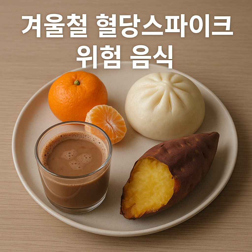 겨울철 혈당스파이크 위험 음식,실사형 이미지