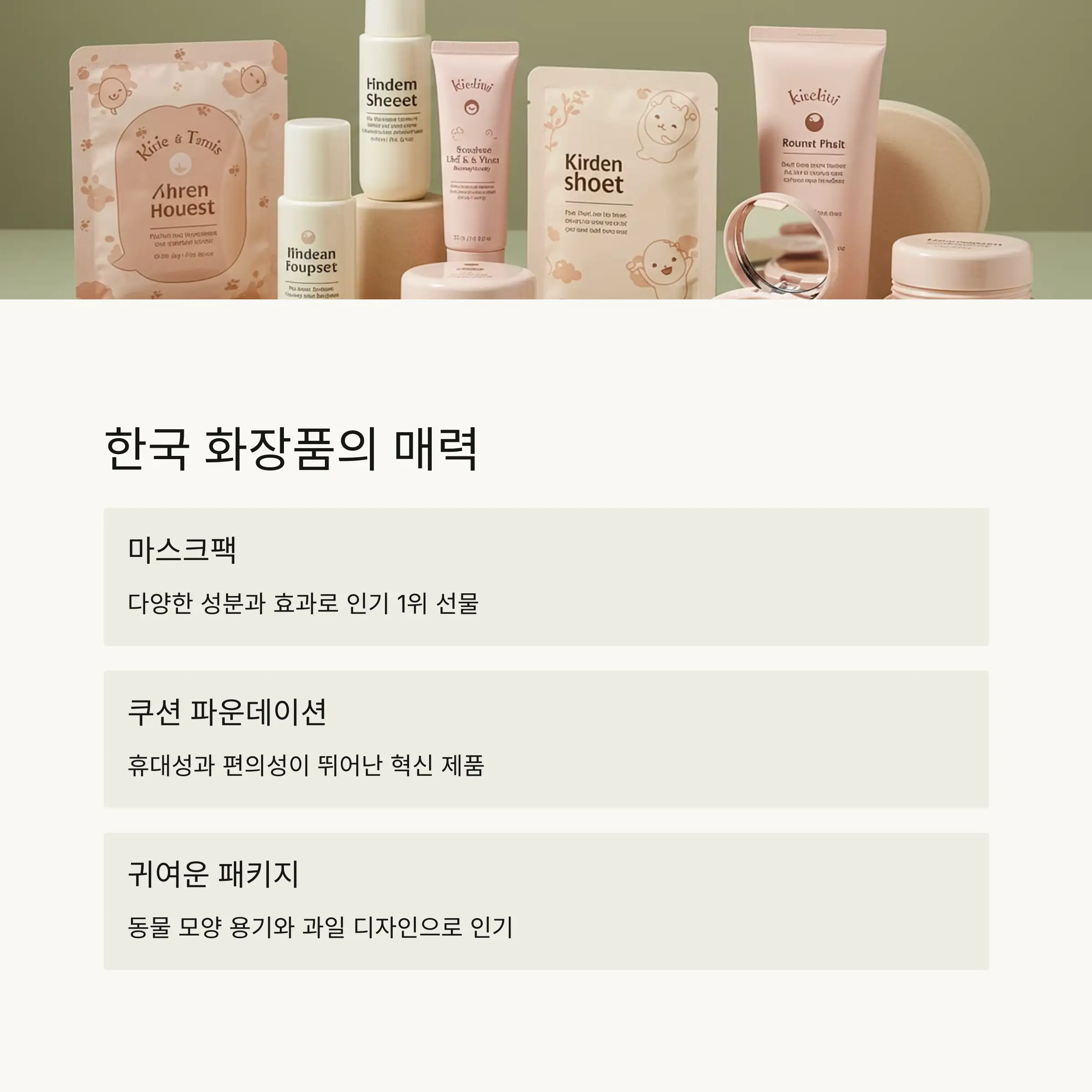 🧴 한국 화장품: K-뷰티의 매력