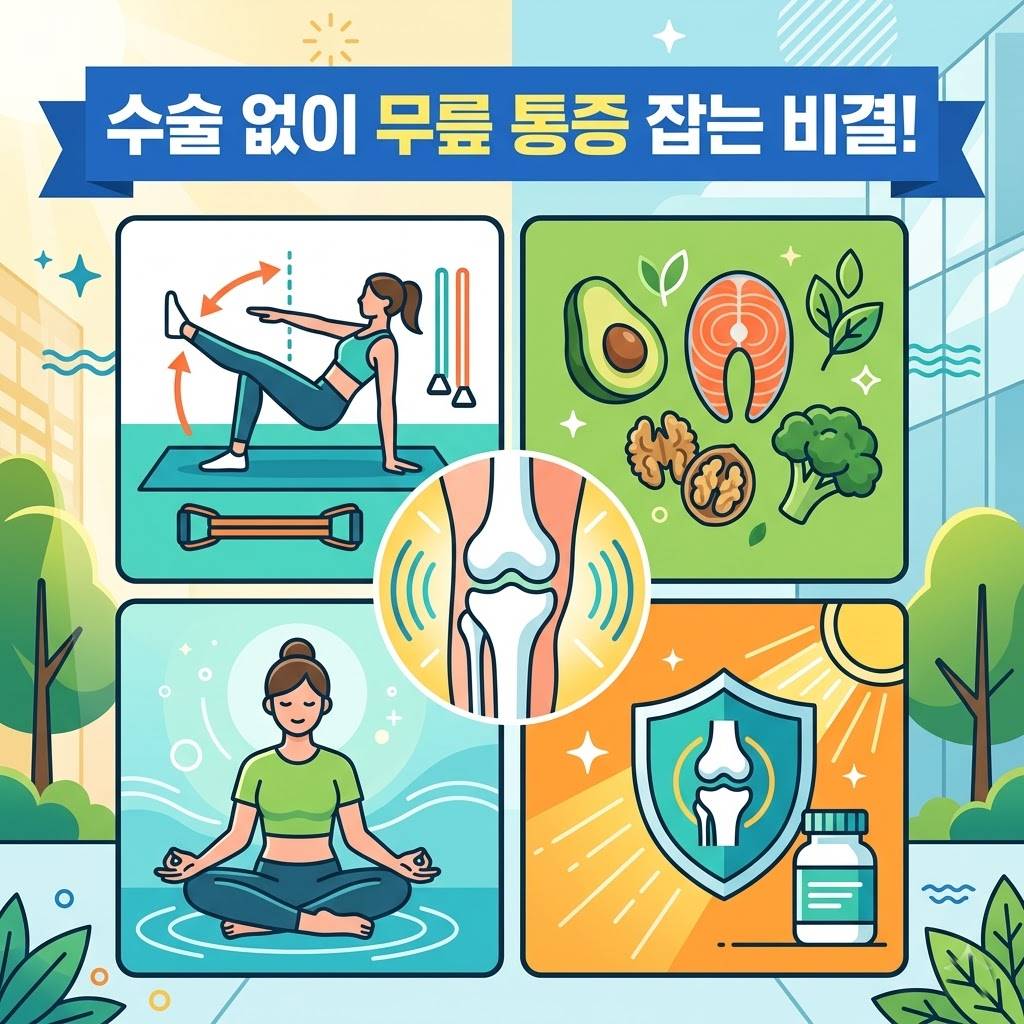 수술 없이 무릎 통증 잡는 비결! 2026년 관절 영양제 트렌드와 홈트 가이드