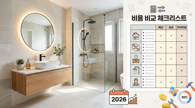 욕실 리모델링 비용 2026 견적 비교와 확인해야 할 체크사항 이미지