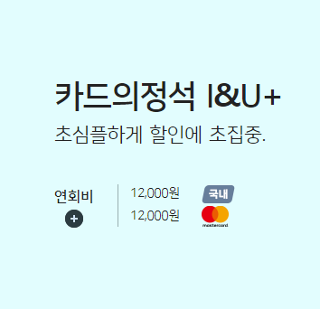 우리카드 카드의정석 I&amp;U+
