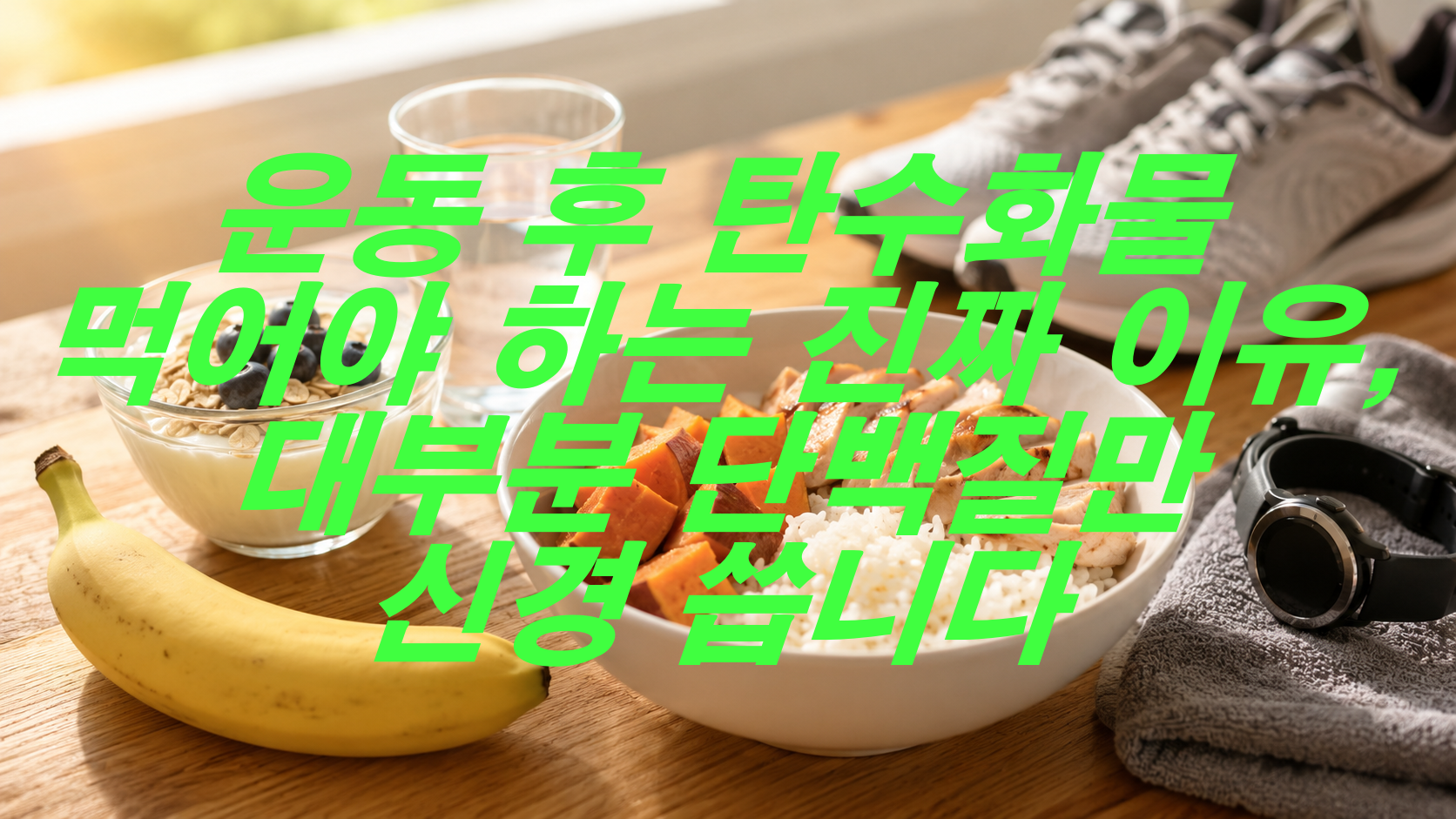 운동 후 탄수화물 먹어야 하는 진짜 이유, 대부분 단백질만 신경 씁니다