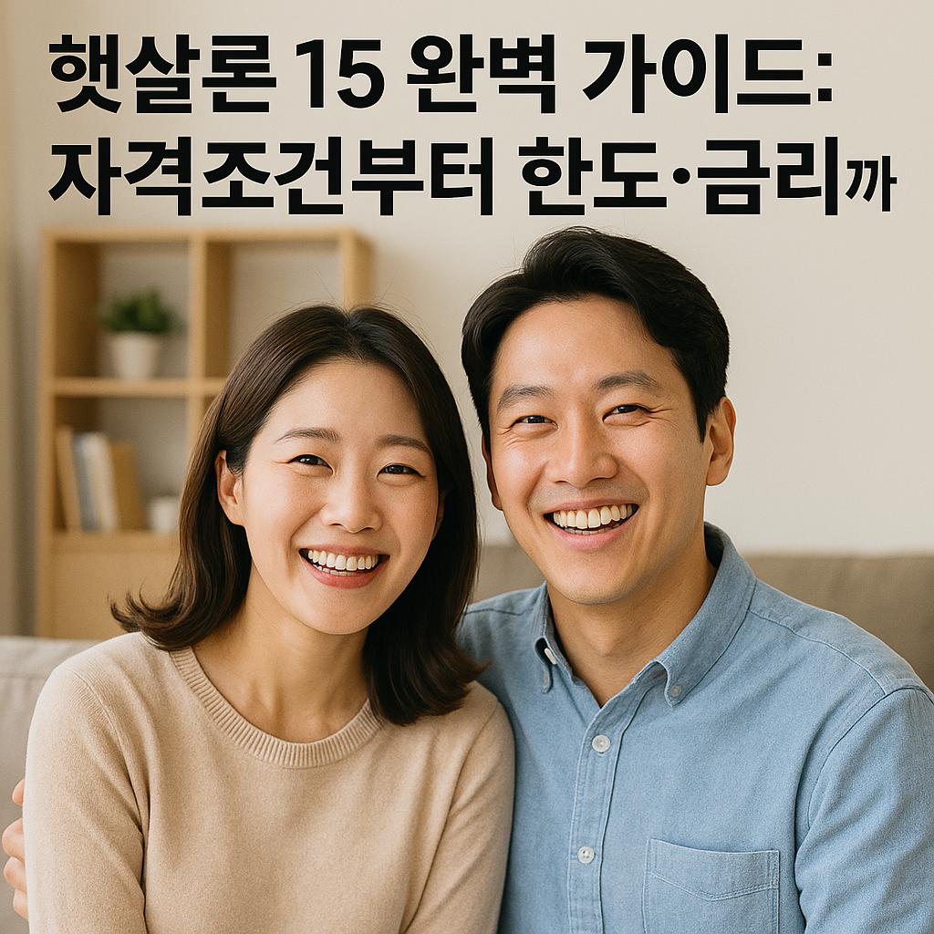 햇살론 15 완벽 가이드: 자격조건부터 한도·금리까지