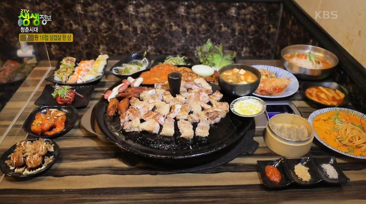 생생정보-15000원-삼겹살한상