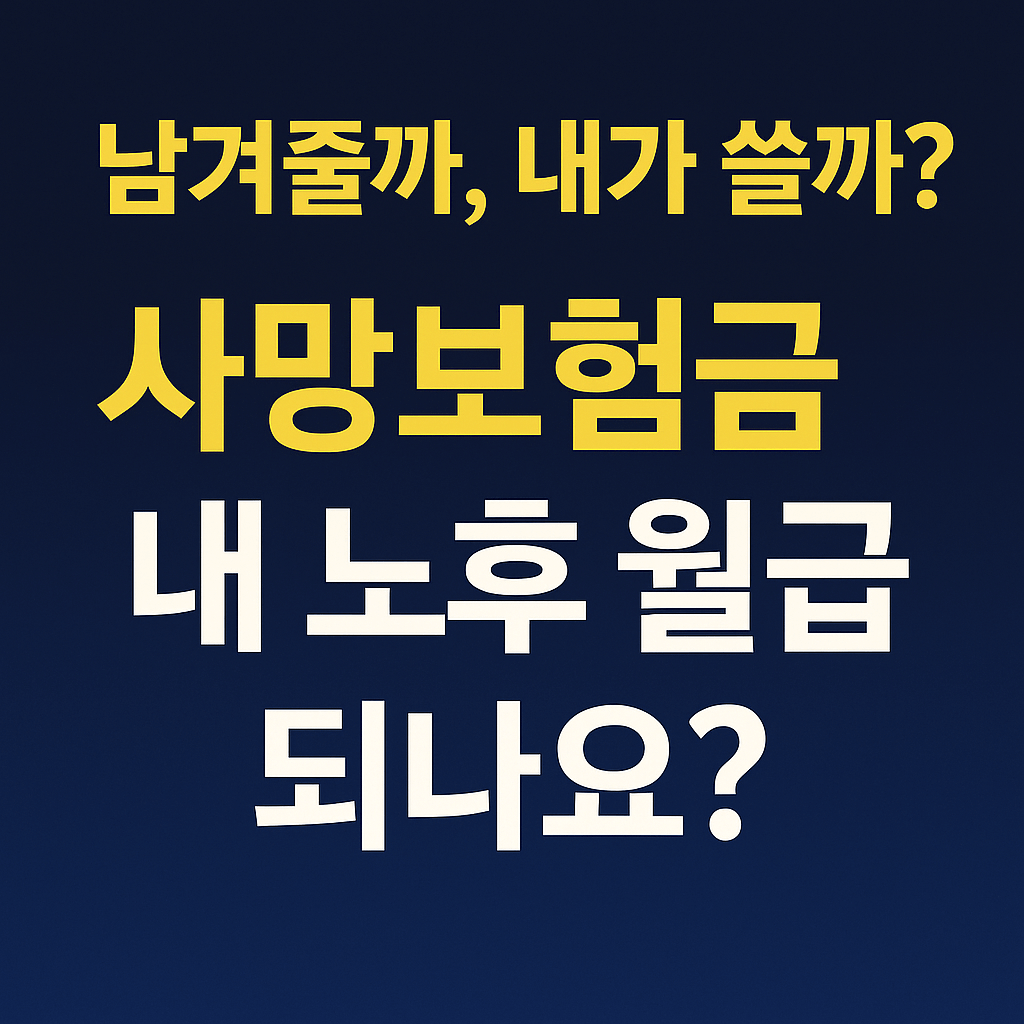 55세부터 받는 ‘사망보험금 연금화’ 제도-썸네일