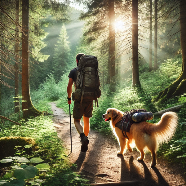 반려견과 백패킹