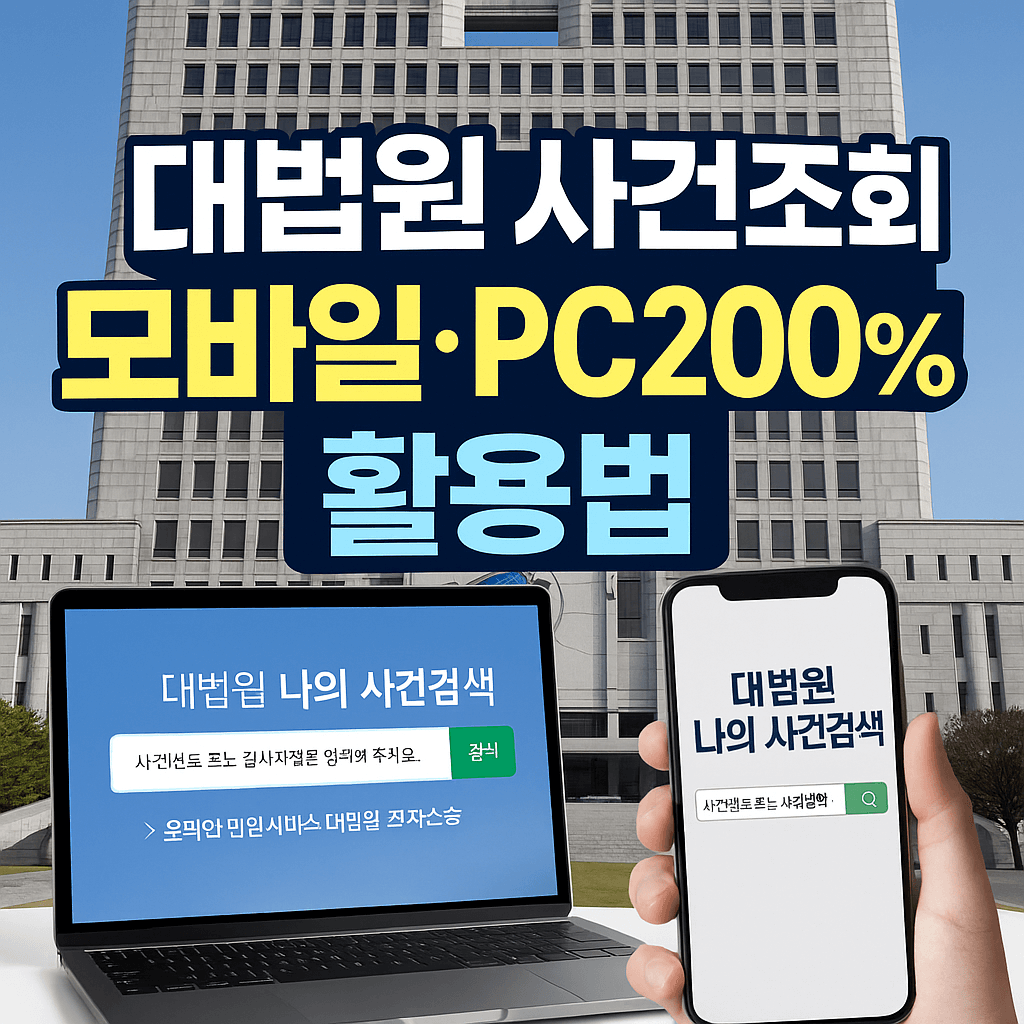 대법원 나의 사건 검색