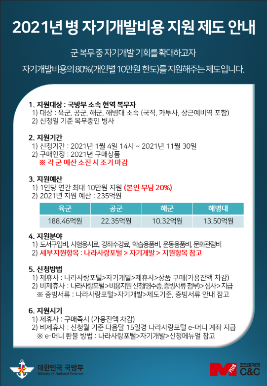 국방부 나라사랑포털 안내 포스터