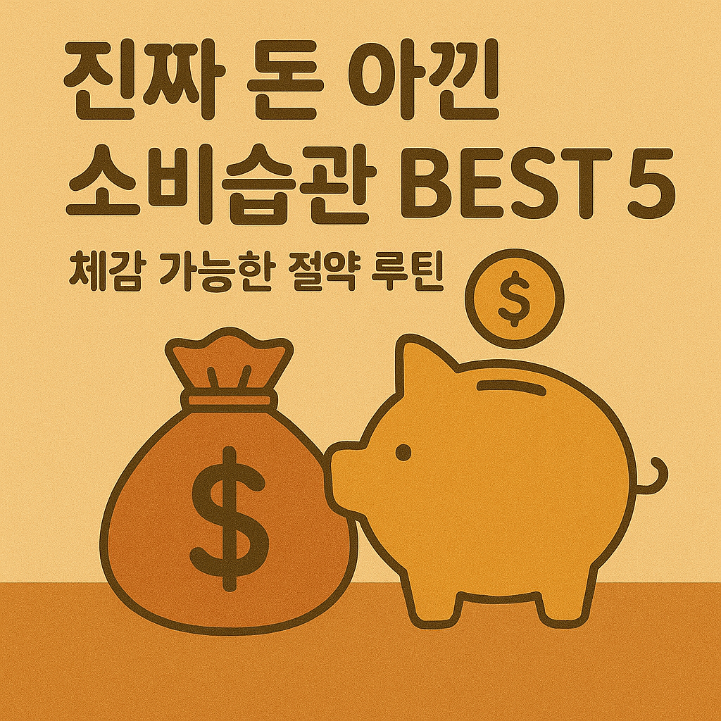 진짜 돈 아낀 소비습관 BEST 5｜체감 가능한 절약 루틴