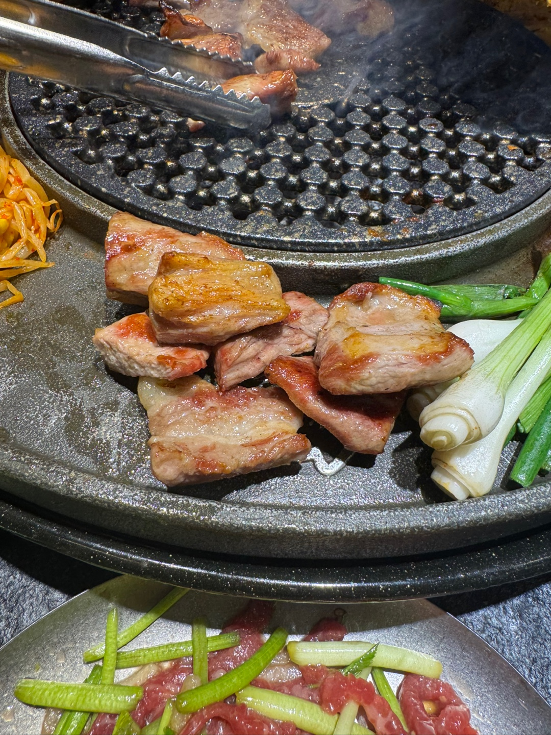 익은 고기 놓여지는 위치