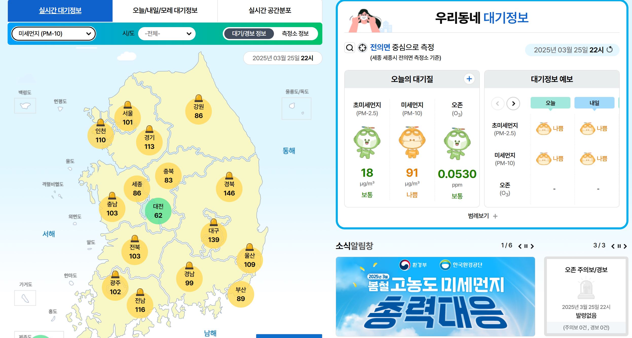 미세먼지 확인