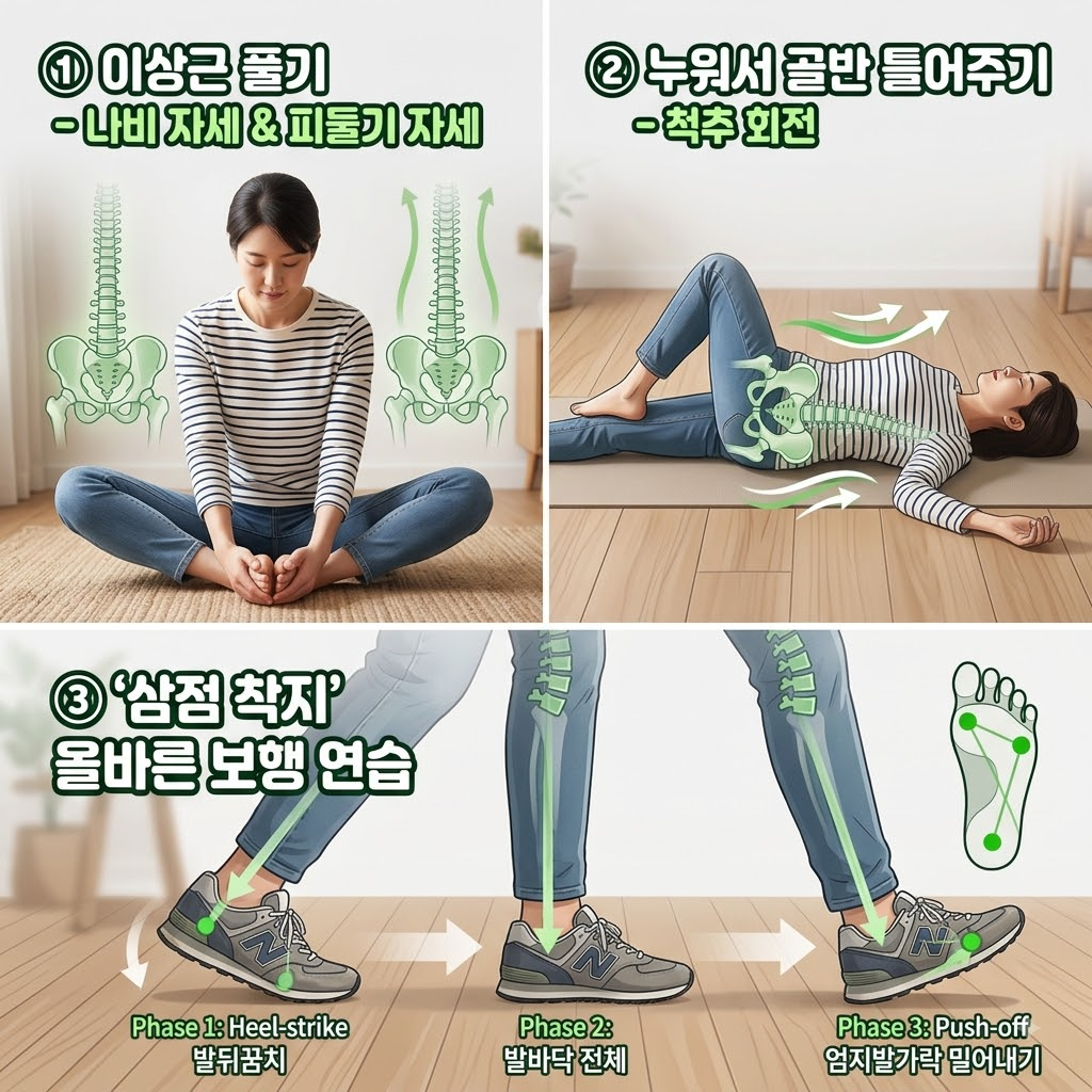 틀어진 골반 잡아주는 교정 루틴