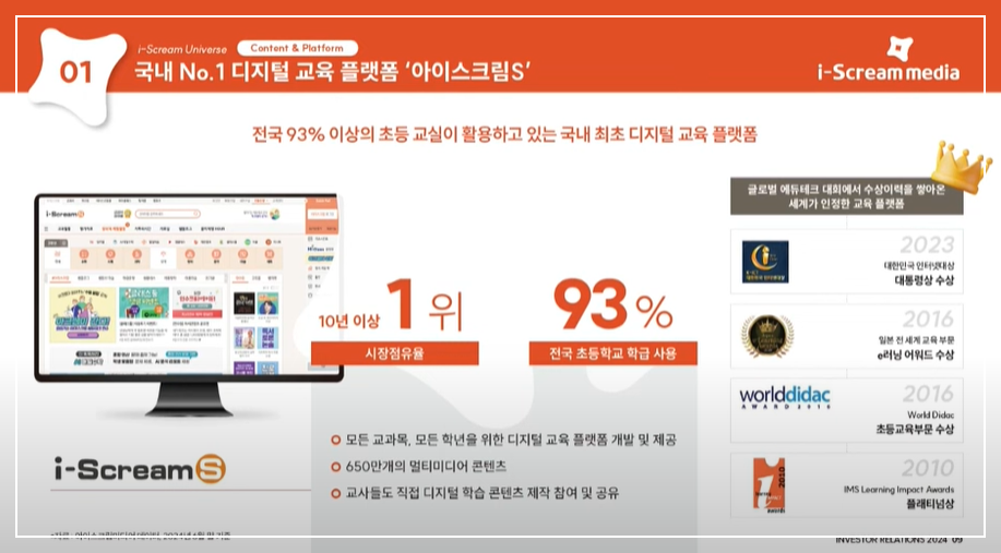 아이스크림미디어 교육플랫폼