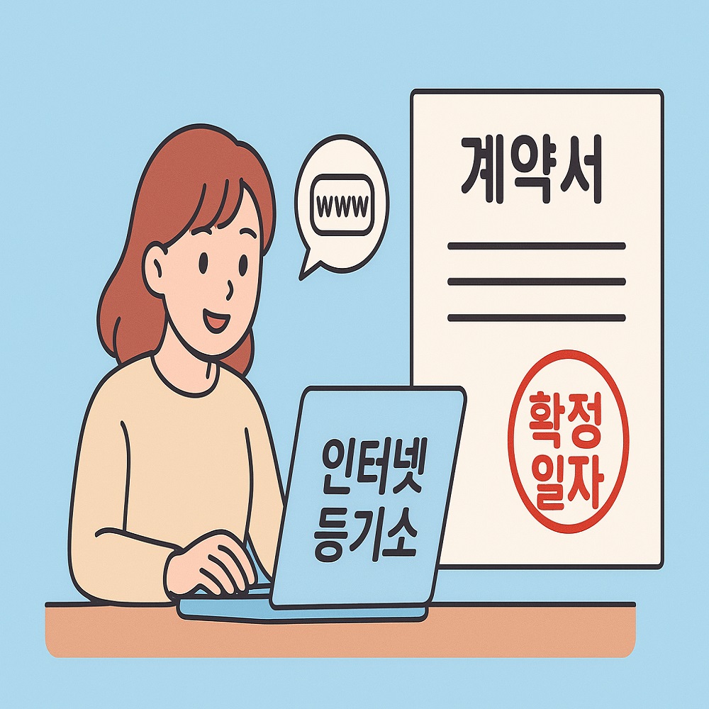 인터넷등기소에서 확정일자 받는 그림