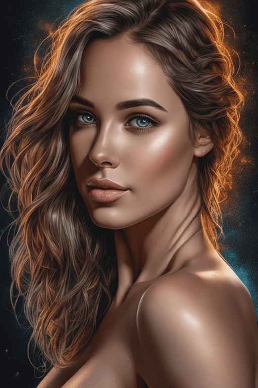 Playground AI로 생성한 그림(1) - 강렬한 인상의 미인